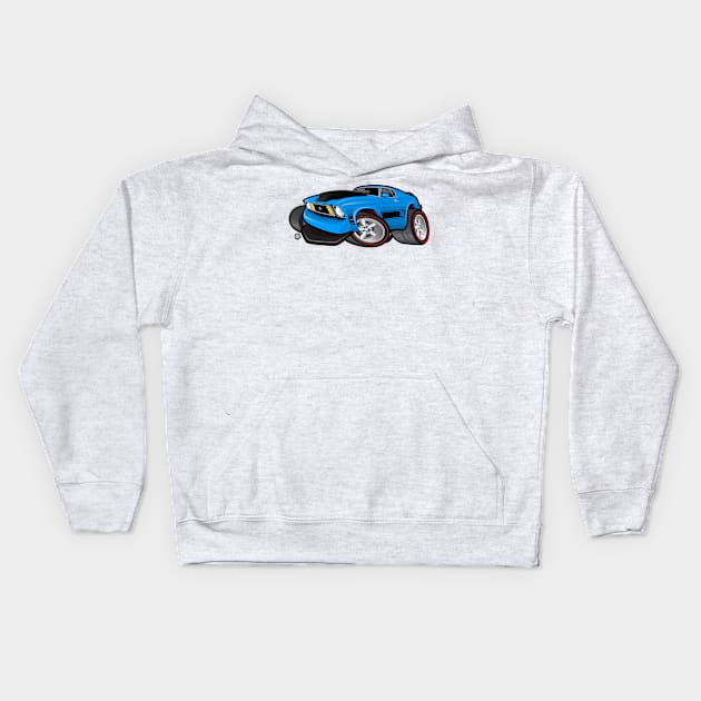 Mach 1 Blue Kids Hoodie by Goin Ape Studios